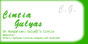 cintia gulyas business card